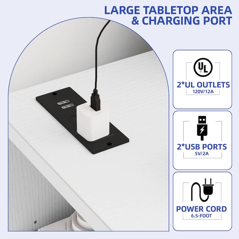 Moasis Mobile File Cabinet with Charging Station and Lock for Home Office