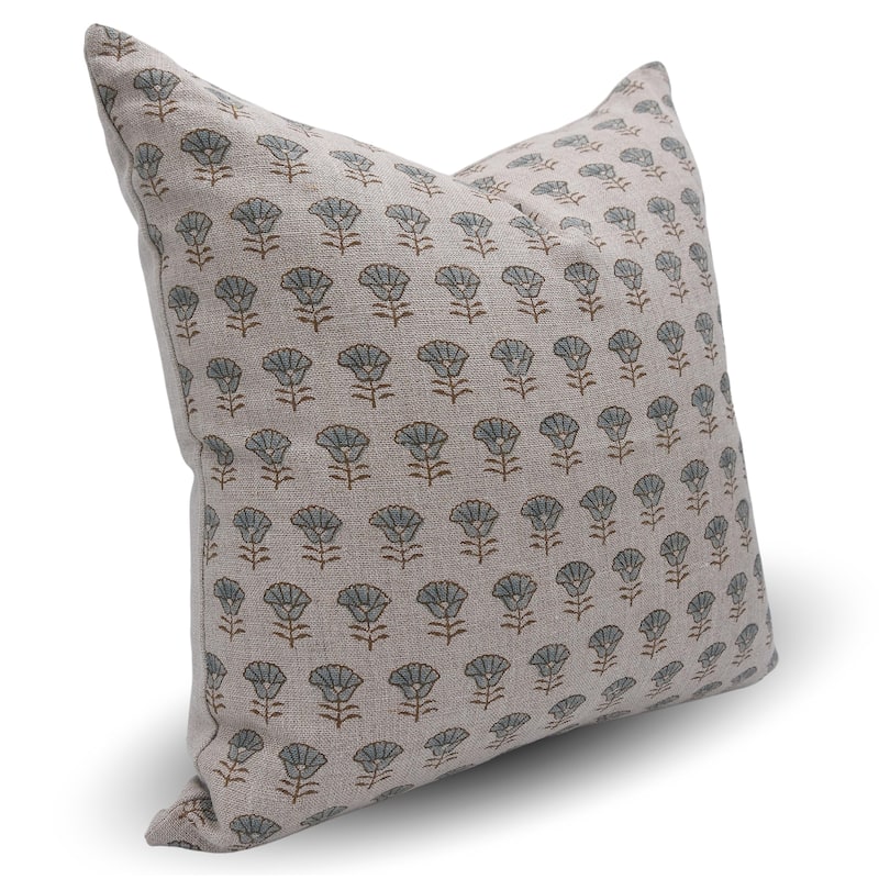 Linen Outdoor Sofa Block print pillow Cover - Kohinoor
