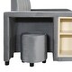 preview thumbnail 13 of 14, Full Velvet Mother & Child Upholstered Platform Bed, Gray