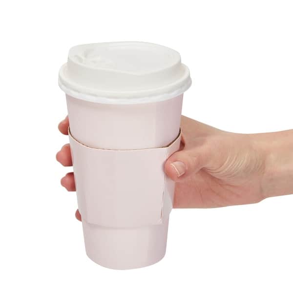 16 oz Disposable Coffee Cups with Lids and Sleeves, Paper Insulated for Hot  To Go Drinks (4 Pastel Colors, 48 Pack) - Bed Bath & Beyond - 35926120