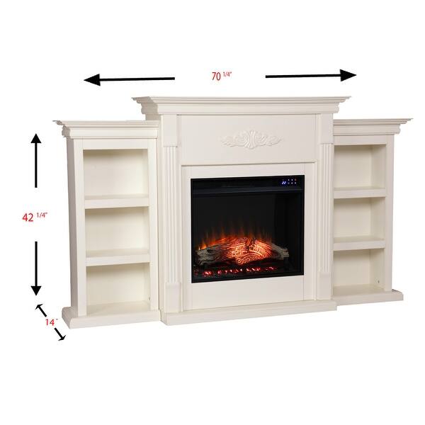 SEI Furniture Forbes 70-inch Ivory Electric Fireplace