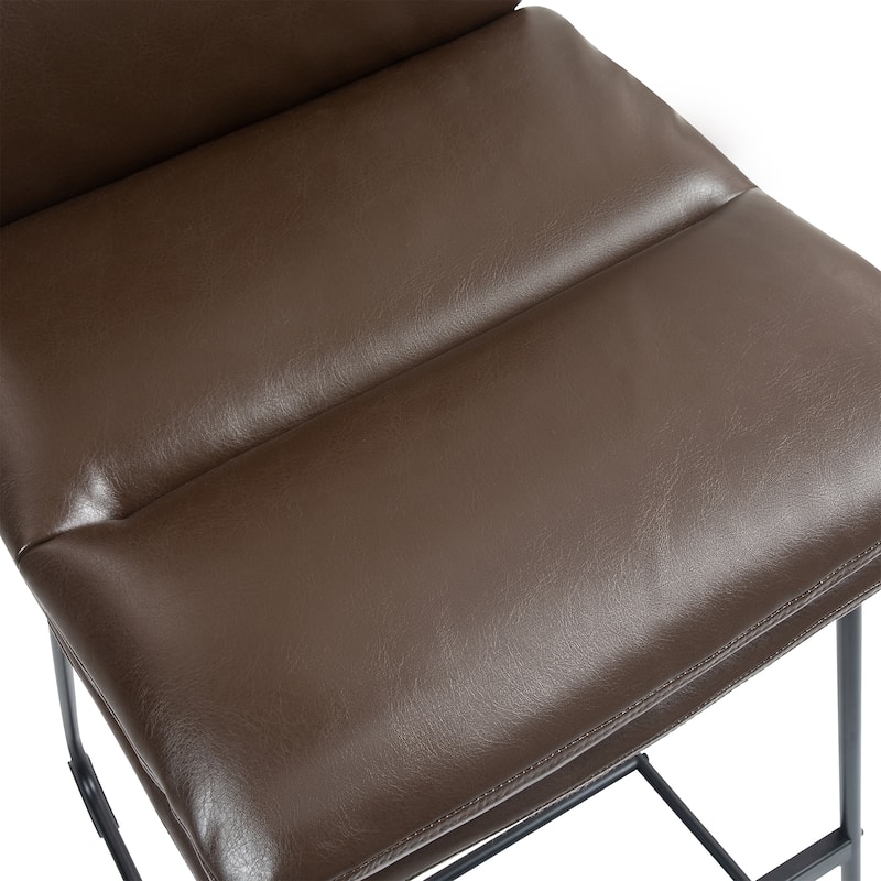 Set of 2 Aulani Upholstered Metal Frame Counter Stool