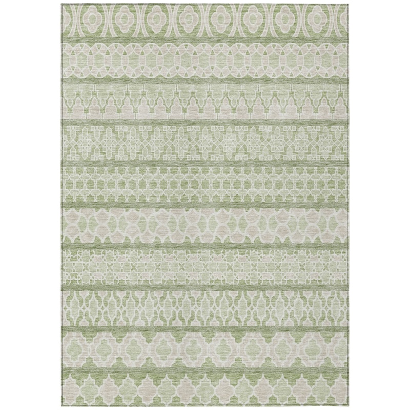 Machine Washable Indoor/ Outdoor Chantille Boho Stripe Rug