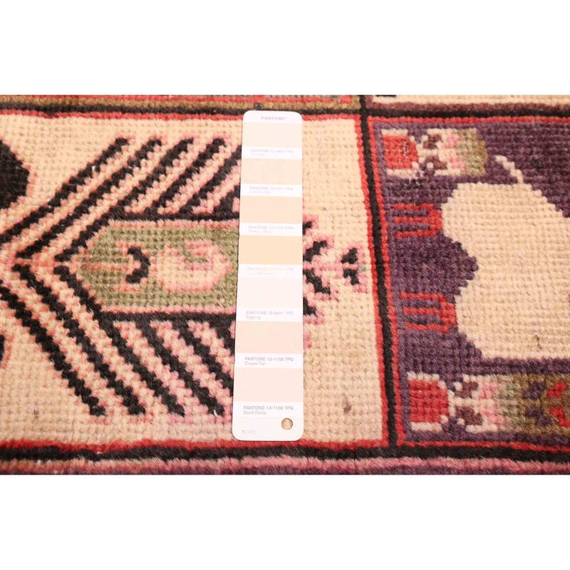 ECARPETGALLERY Hand-knotted Antalya Vintage Beige, Red Wool Rug - 6'7 x 9'8