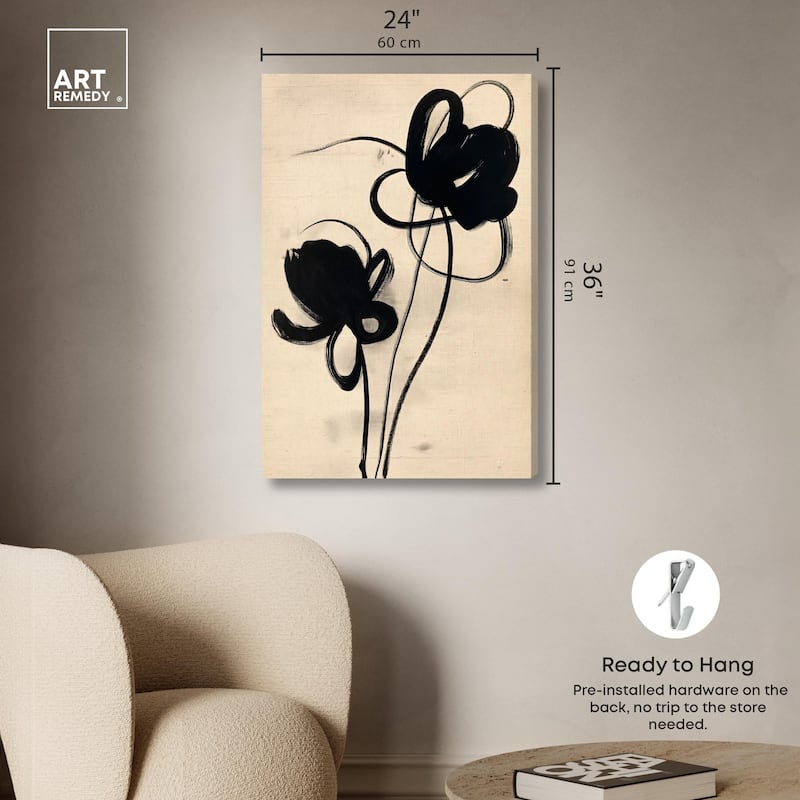 Florals in the Minimal I Canvas by Art Remedy, Gallery Wrapped