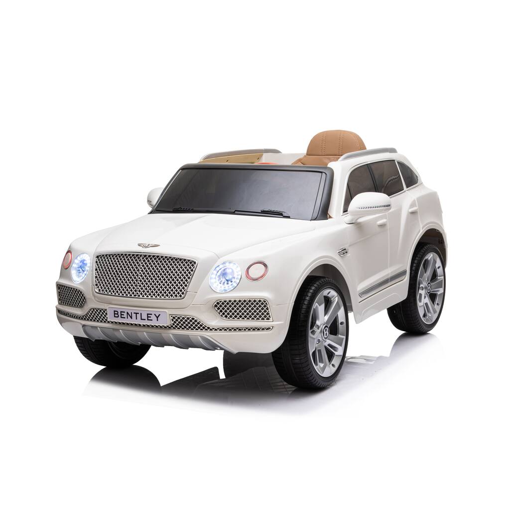 12V Bentley Bentayga 1 Seater Ride on Car White