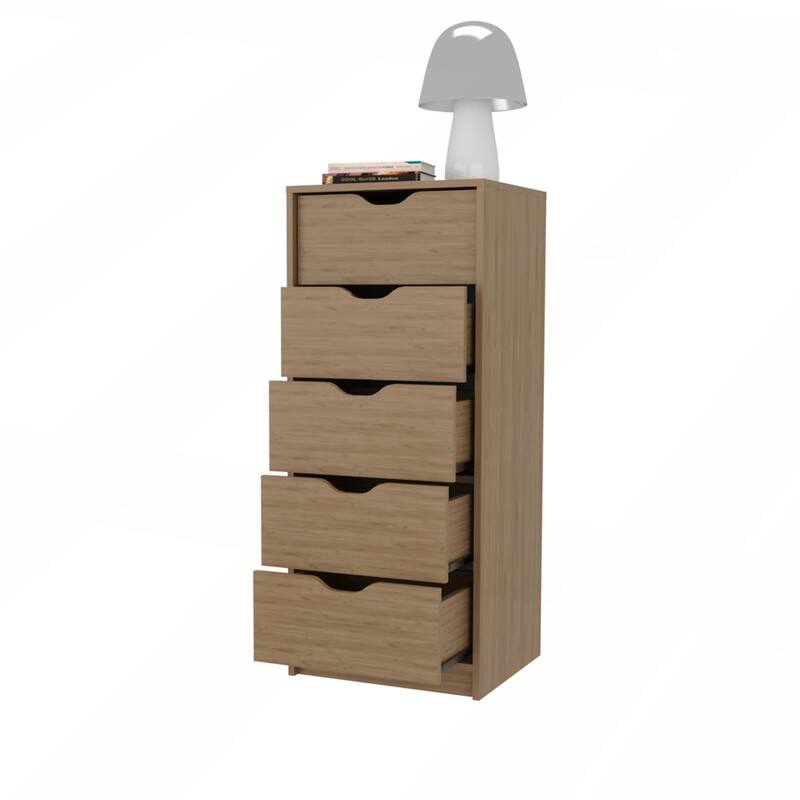 Natural Oak 5 Drawer Dresser