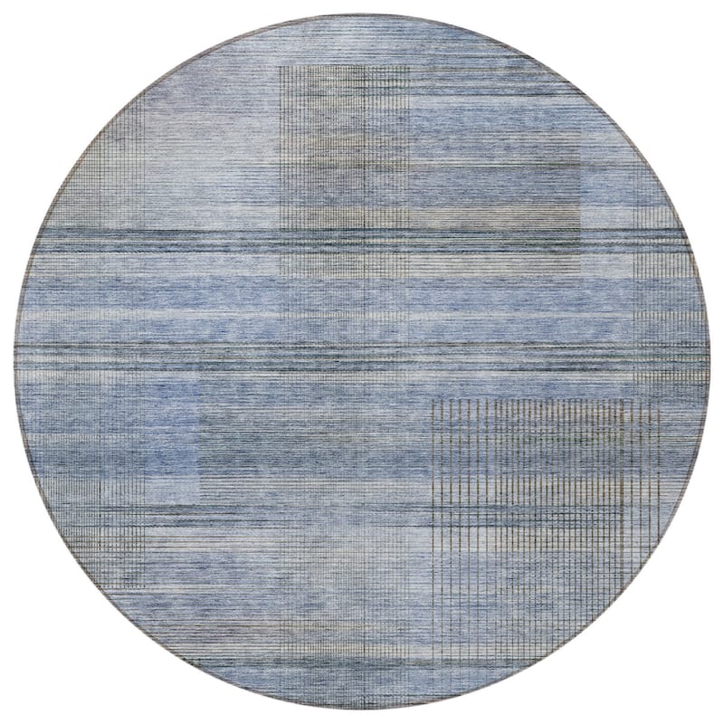 HomeRoots Striped Transitional Rectangle Outdoor Rug