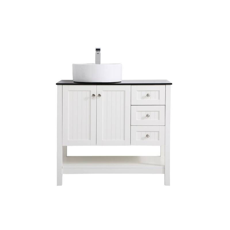 Elegant Lighting VF16236 Ralph 36" Free Standing Single Basin Vanity - Blue