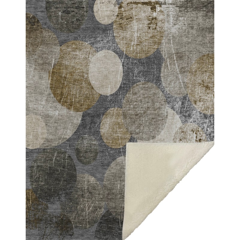 Premium Machine Washable Casual Contemporary Sherpa Throw Blanket