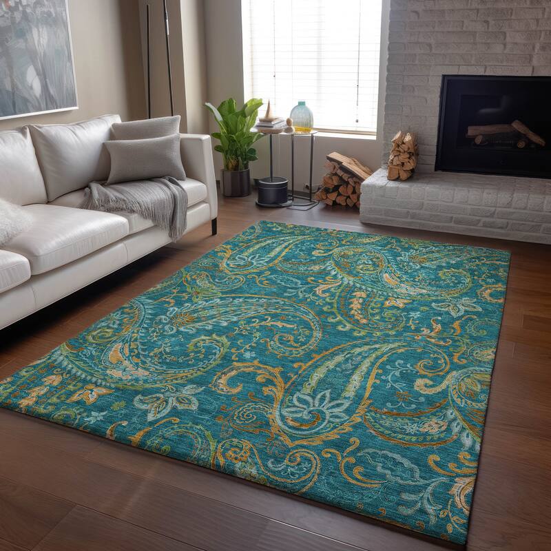 Premium Washable Super Soft Traditional Paisley Mayfield Rug