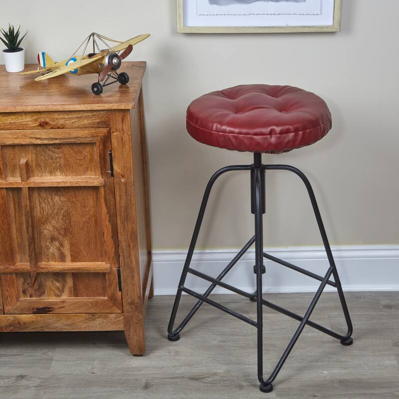 Klear Vu St. Germain Faux Leather Barstool Cushion Set, Set of 2
