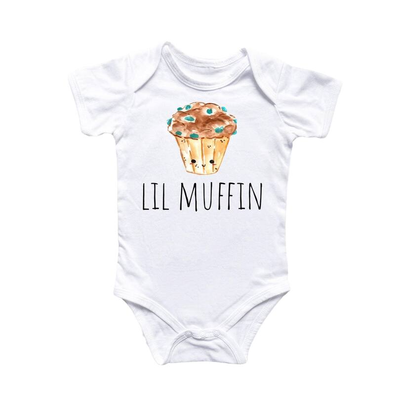 Little Muffin - Baby Boy Girl Clothes Infant Bodysuit Funny Cute Newborn - White - 0-3M