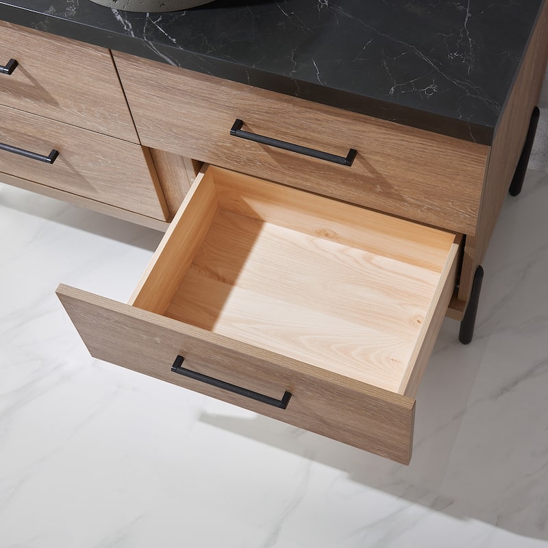 Trento Bath Vanity with Sintered Stone Top with Concrete Sink (R)