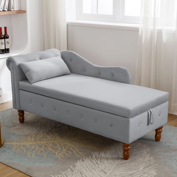 Bedroom chaise lounge with storage sale