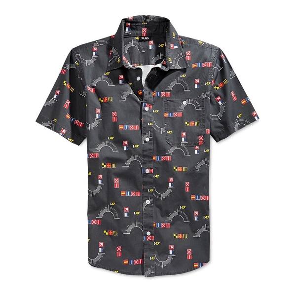 Shop Lrg Mens Above The Deck Button Up Shirt Grey Small