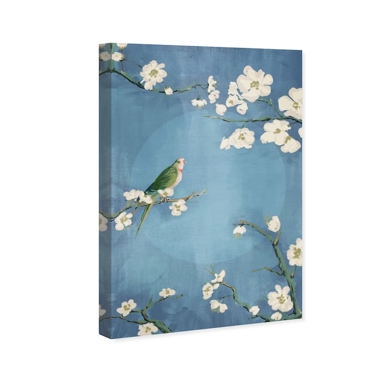 Wynwood Studio Canvas Animals Wake up Singing Blue and Modern & Contemporary Wall Art Canvas Print - Blue, White