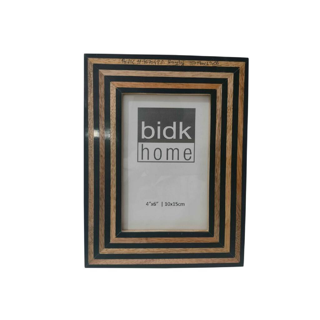 Tiles Rectangular Picture Frame - for 4" x 6" Photo - Black and Brown