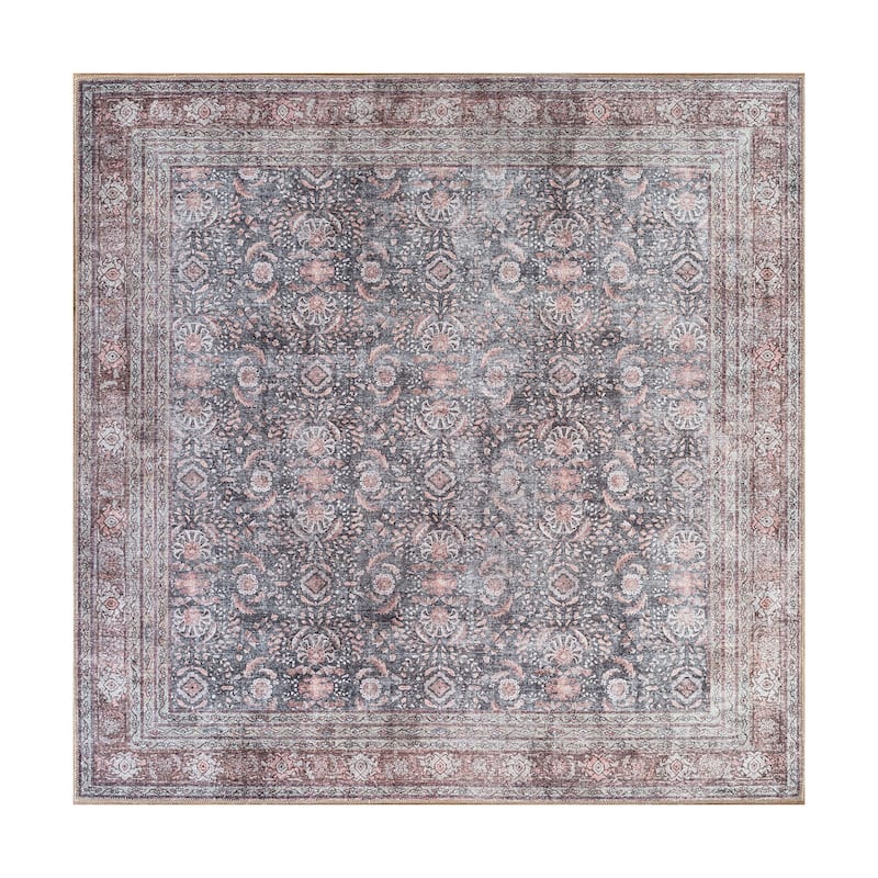 World Rug Gallery Vintage Inspired Machine Washable Non Slip Area Rug