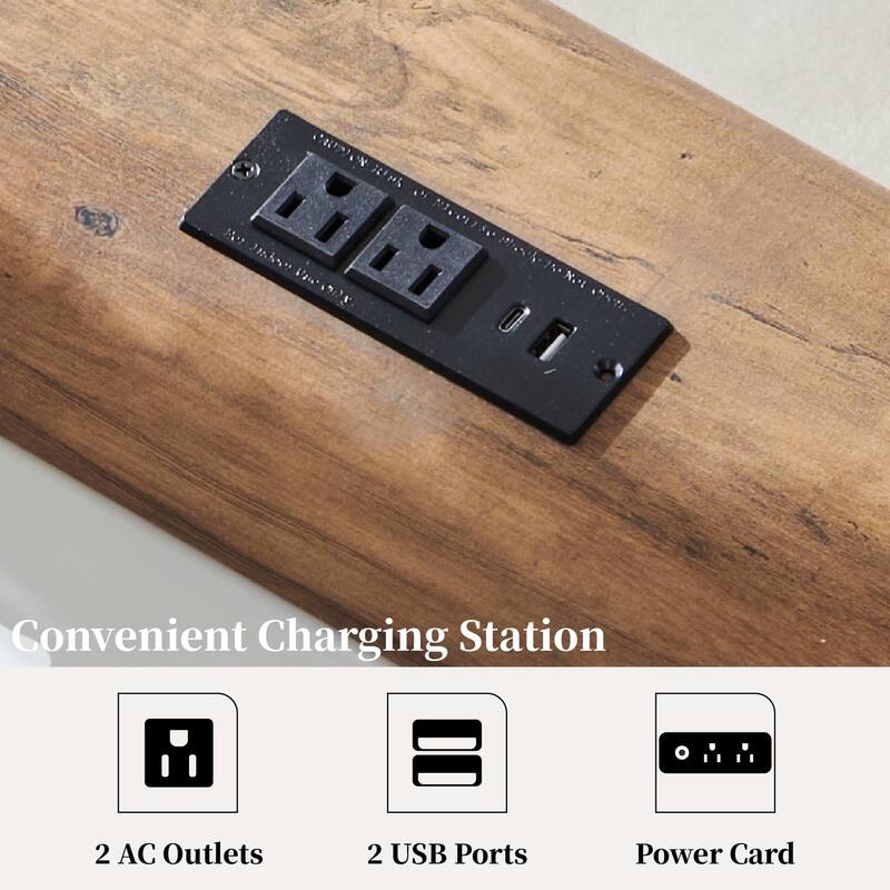 Farmhouse Executive Desks, Wood Computer Writing Desk for home office