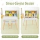 preview thumbnail 4 of 8, Gymax 3 Pieces Kids Table & Chairs Set Children Wooden Furniture Set
