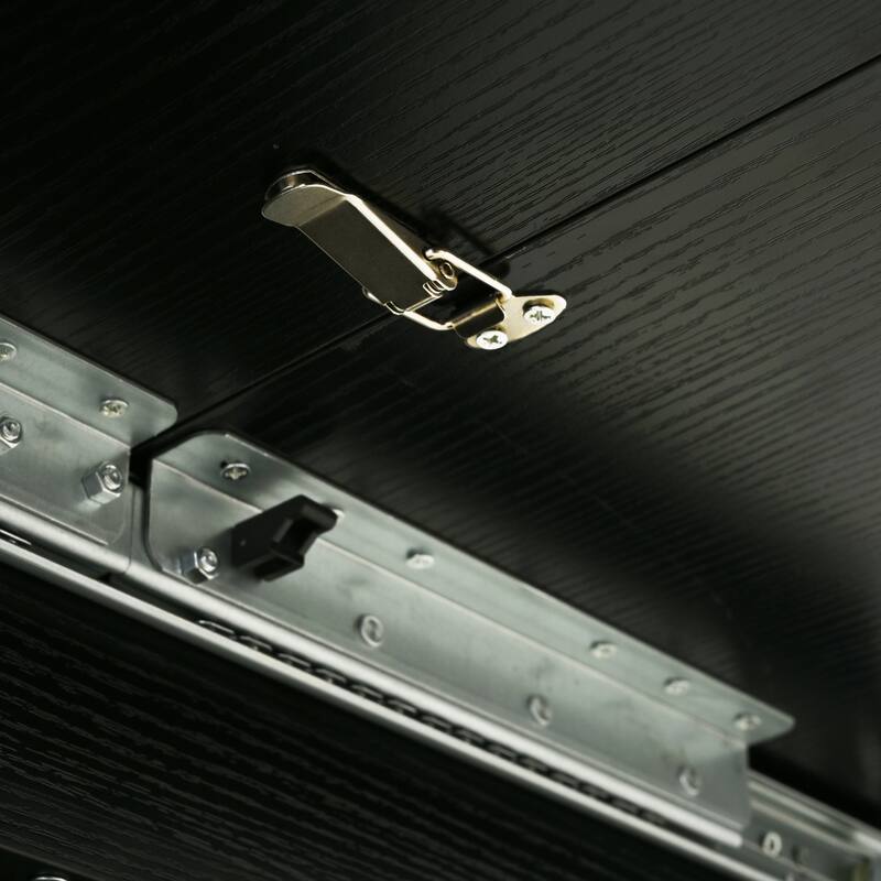 43"-59" Extendable Oval Dining Table with Storage Base, Modern Round to Oval Kitchen Table