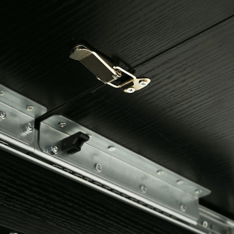 43.3in-59in Extendable Round Dining Table for 4-8, Oval Dining Table with Removable Leaves Space Saving with Storage Shelf