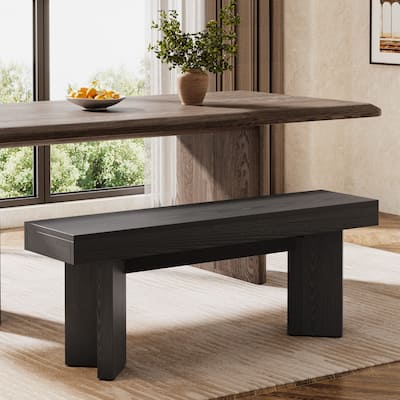 Farmhouse Wooden Dining Bench, 47" Indoor Kitchen Table Bench