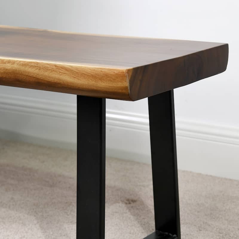 Natural Wood Rectangle Bench