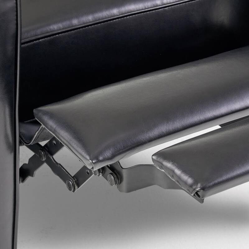 Pushback Recliner Chair, Fax Leather Armchair Push Back Accent Chair for Living Room, Home Theater Single Sofa Club Chair