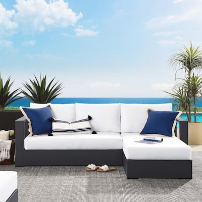Tahoe Patio Aluminum 2-Piece Right-Facing Chaise Sectional Sofa Set