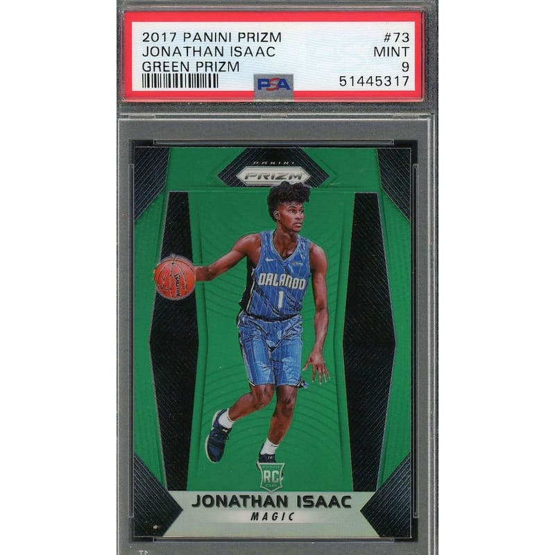 Jonathan Isaac 2017 Panini Prizm Green Basketball Rookie Card #73 PSA 9 - 8'6" x 11'6"