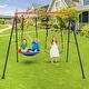preview thumbnail 6 of 5, 32" Saucer Swing with Stand for Kids Outdoor