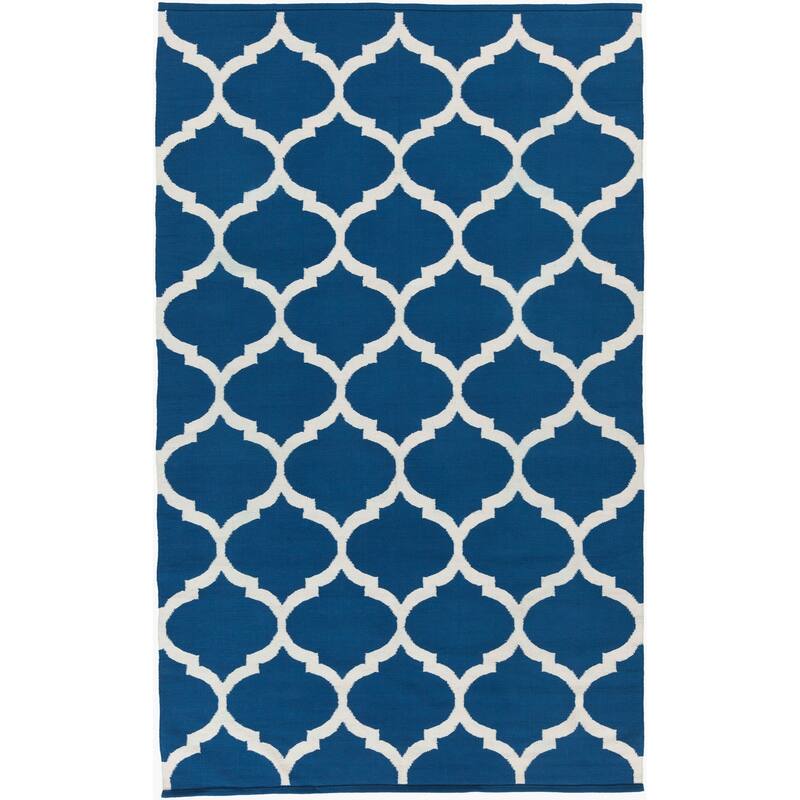 Hand-Woven Madison Moroccan Trellis Cotton Rug