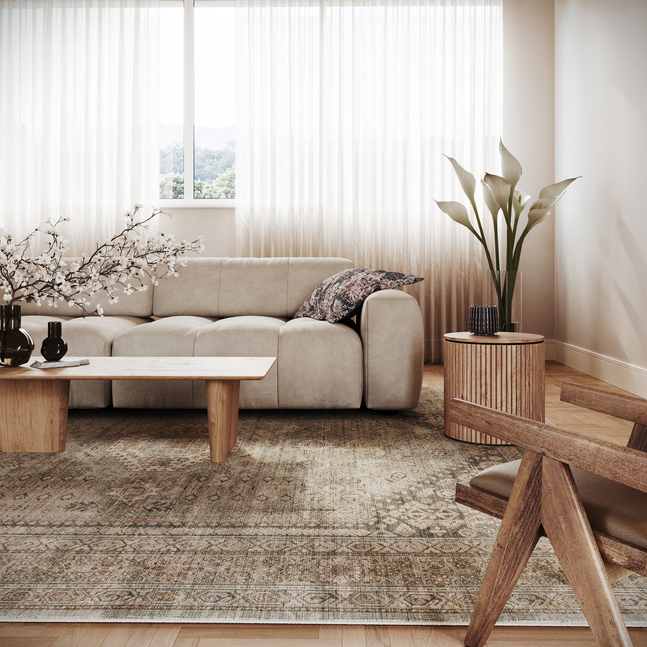 Nuloom Yalindra Meallion Traditional Washable Area Rug