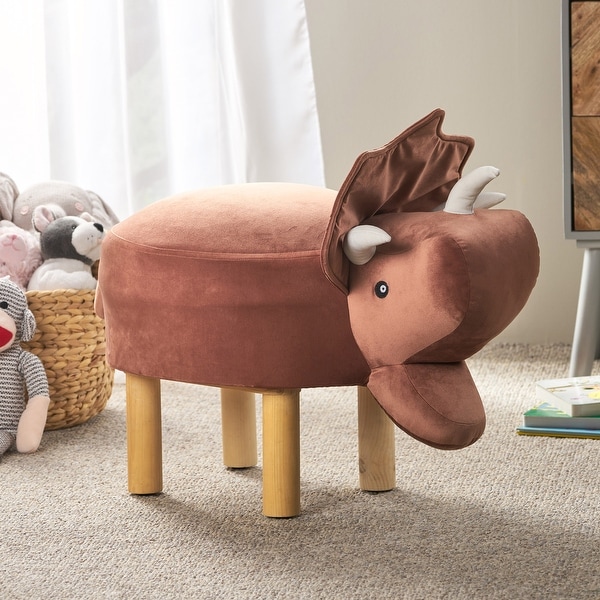 Dugway Contemporary Kids Triceratops Ottoman by Christopher Knight