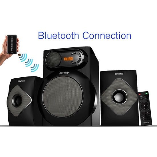 Boytone BT-3685F Wireless Bluetooth Speaker Powerful Bass System with FM Refurb