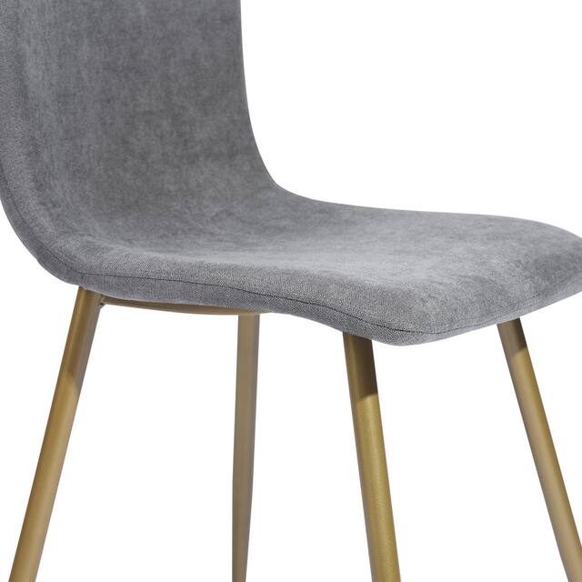Carson Carrington Upholstered Dining Chair Golden Leg (Set of 4) - N/A