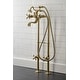 preview thumbnail 13 of 42, Kingston Brass Freestanding Clawfoot Tub Faucet Package with Supply Line in Matte Black