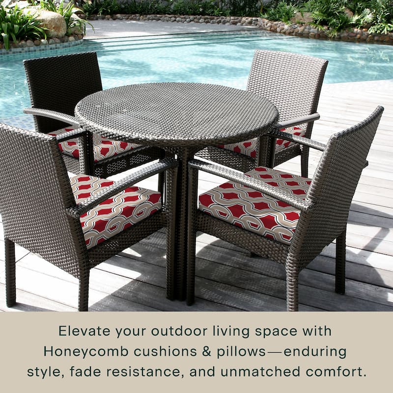Outdoor Premium Dining Seat Cushion (2-Pack) - 20" wide x 20" deep x 4" thick