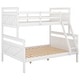 preview thumbnail 7 of 7, White Twin over Full Pine Wood Bunk Bed with Full-Length Guardrail, Converts to 2 Separate Beds