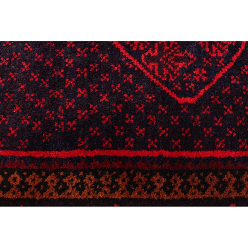 ECARPETGALLERY Hand-knotted Teimani Red Wool Rug - 3'1 x 4'11