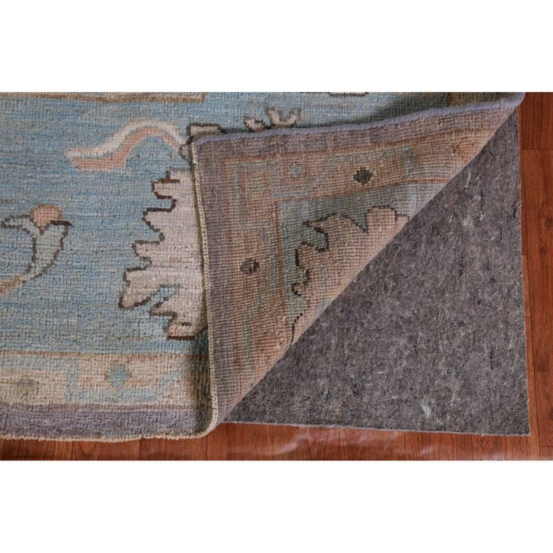 Hand Knotted Oriental 100% Wool Carpet Transitional All-Over Purples Oushak Area Rug - 9' 7'' X 8' 1''