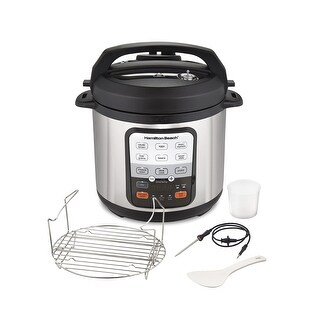 6-in-1 Electric Pressure Cooker with Temperature Probe, Slow Cooks