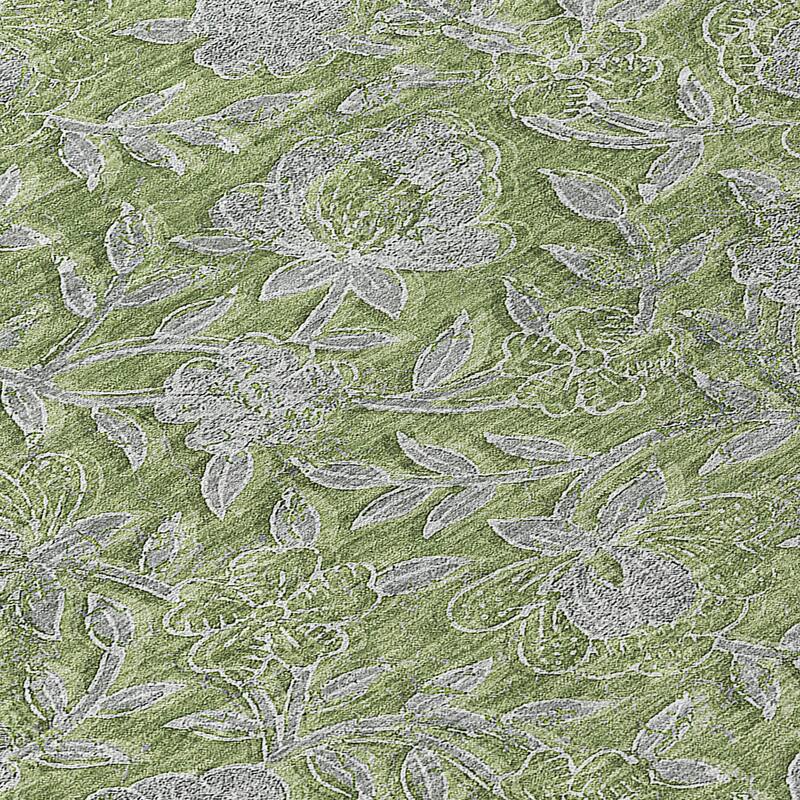 Machine Washable Indoor/ Outdoor Chantille Floral Rug