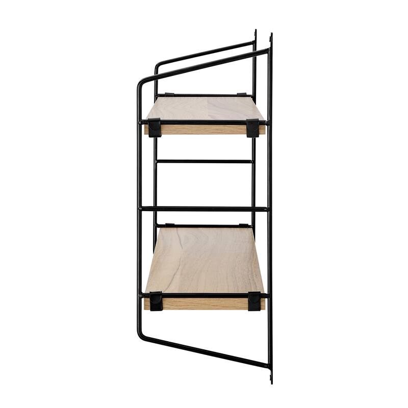 Danya B. Severini Floating Bracket Farmhouse Two-Tier Wall Shelf