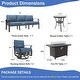 preview thumbnail 114 of 145, Aluminum Patio Outdoor Sectional Sofa Set with Fire Pit, Swivel Rocking Chairs and Ottomans