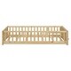 preview thumbnail 9 of 18, Twin size Floor Platform Bed with Built-in Book Storage Rack,Door