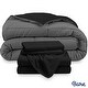 preview thumbnail 40 of 38, Bare Home Down Alternative Reversible Bed-in-a-Bag Black/Grey, Sheets: Black - Twin