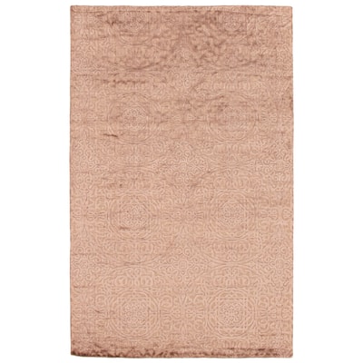 ECARPETGALLERY Hand Loomed Galleria Tan Viscose Rug - 4'11 x 7'10